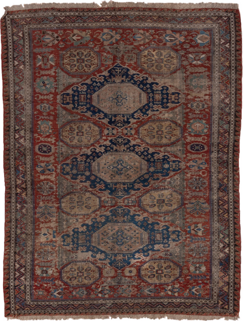 Antique Sumak Area Rug (7' x 9')